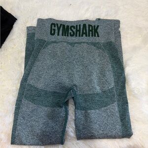 Gymshark Heather Gray and Forest Green Leggings